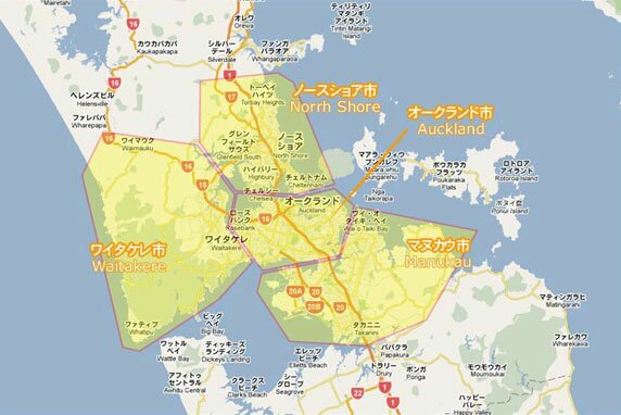 オークランド地図